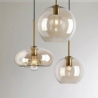 餐厅吊灯现代简约北欧创意个性创意极简餐桌饭厅吧台玻璃吊灯具
