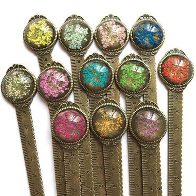 1 Pcs Creative Retro Bronze Round Bookmark 10cm Ruler Vintag