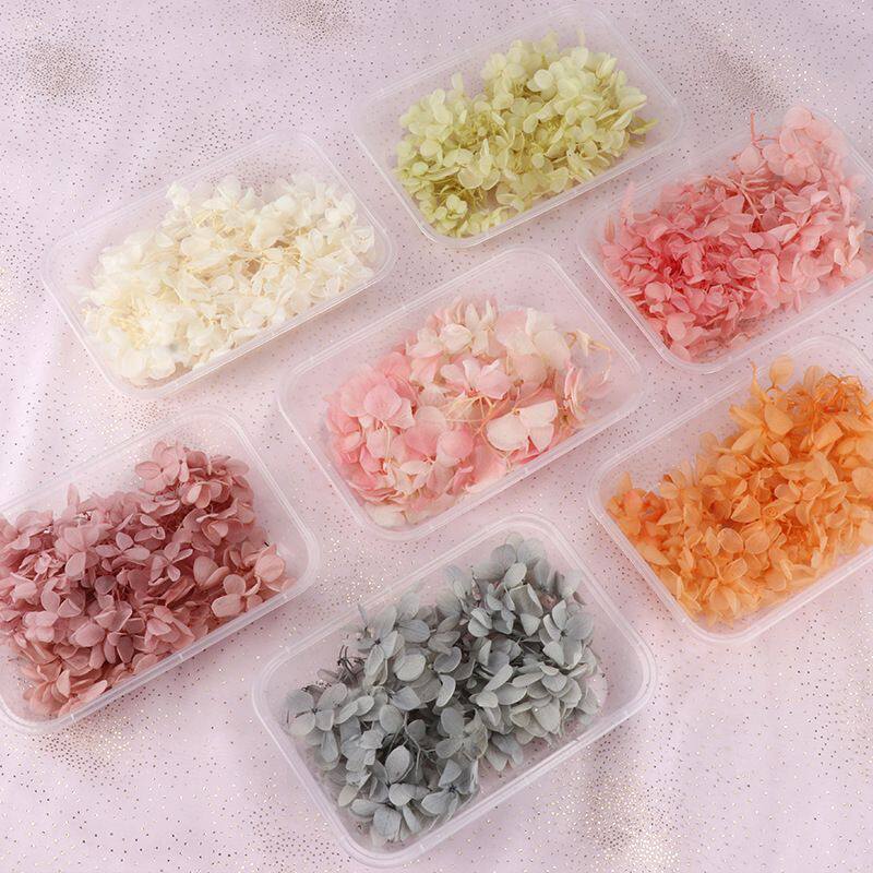 diy永生绣球绣球小盒花环永生花