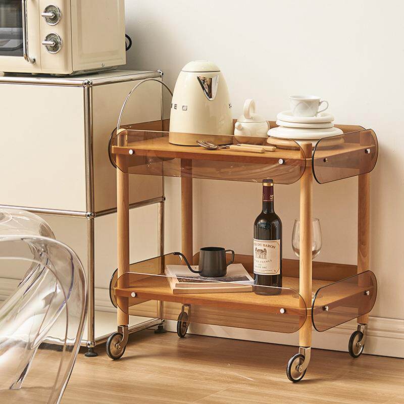 实木小车可移几动家用小型客厅餐车5146茶几沙发边置物架户推角几