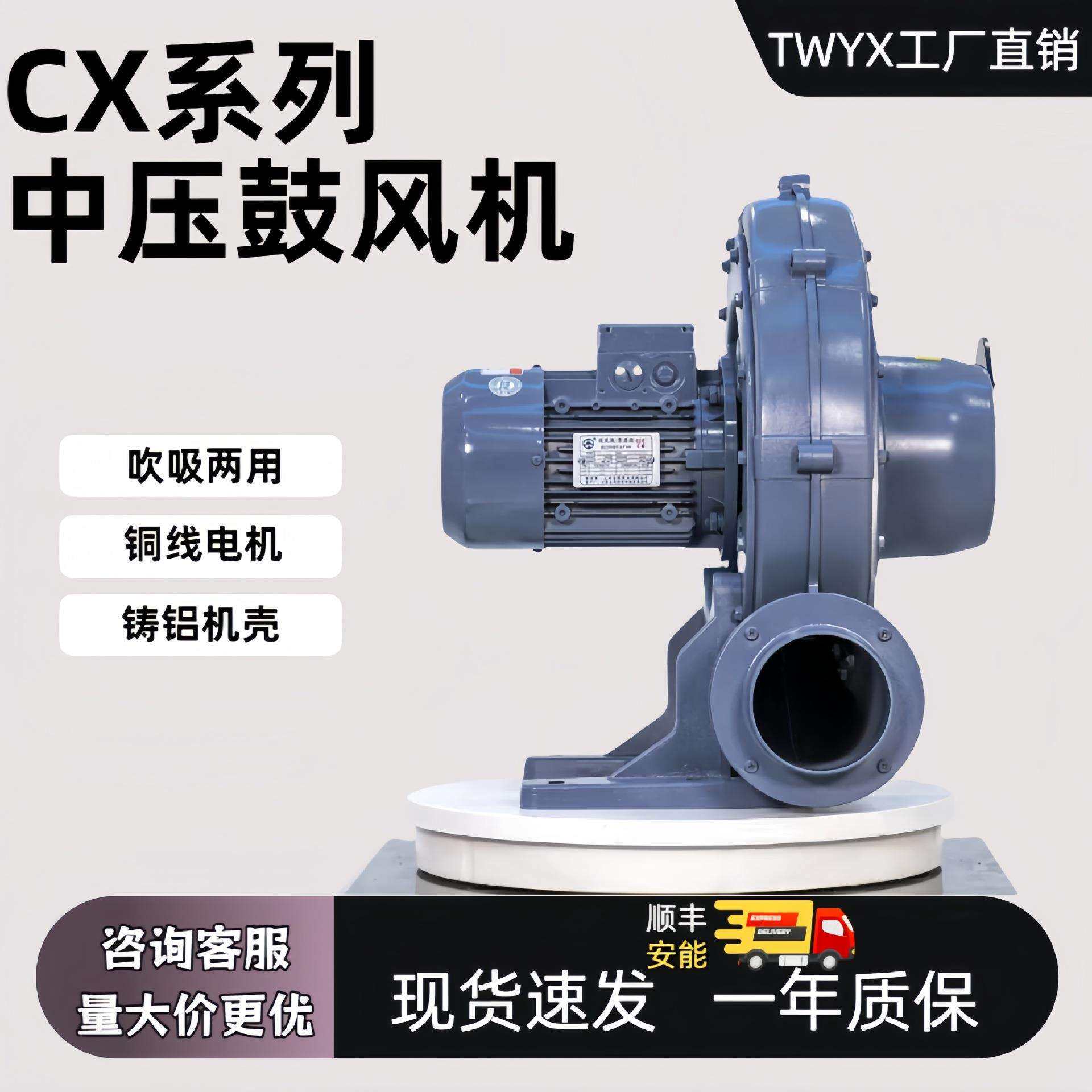 全风CX-150A-7.5透浦式风机5.5kw中压风机工业用助燃吹风吸尘风机