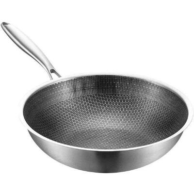 Stainless Steel Wok Cookware Accessories Pan Woks for Gas