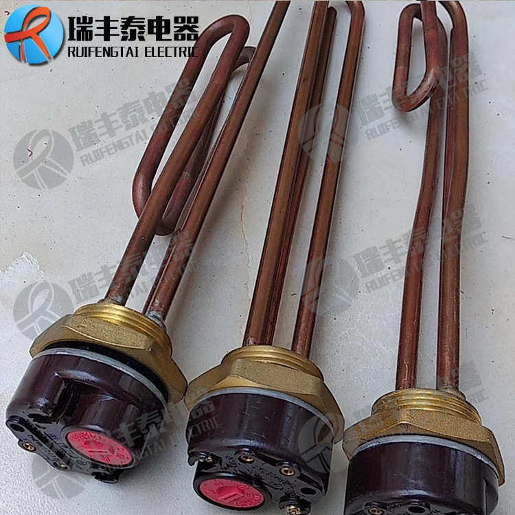 锅炉法兰干烧电热管 带温控发热管 加热管加热棒 空气电加热管