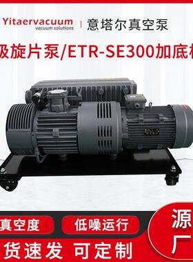 厂家直发ETR-SE300单级旋片泵加底板工业抽真空机组大流量抽气泵