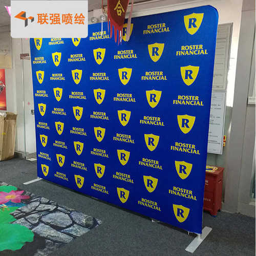 背景制作签到处转印铝艺展型布热展架弧形布厂家架秀s 供应示