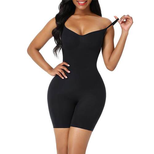Full Body Solid Shapewear For Women Thigh Slimer Tummy