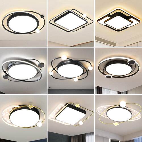 房间卧室主灯简约现代大气高档北欧2025新款创意圆方形LED吸顶灯A