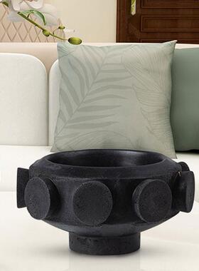 轻奢MC-TY-32简店约风果盘摆件黑色现桌代客房厅茶几面样板酒软装