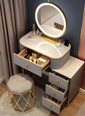 100321442收05年2梳妆台床头纳柜一功体卧室现代简约化妆桌小户型