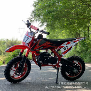迷你摩托车49cc两冲两轮越野摩托车儿童小孩娱乐竞技小高赛沙滩车