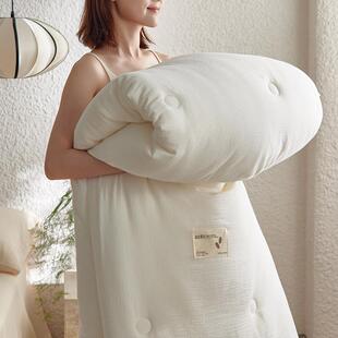 A类母婴级全棉蚕丝蛋白被纯棉春秋被冬被拉链款二合一加厚子母被