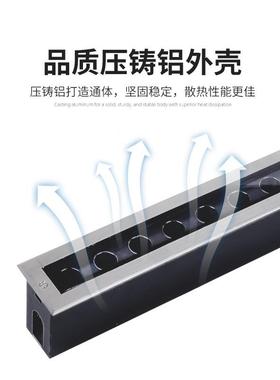 led地埋灯户外形嵌入式墙洗灯防水广场地面景观74209rg条b不锈钢