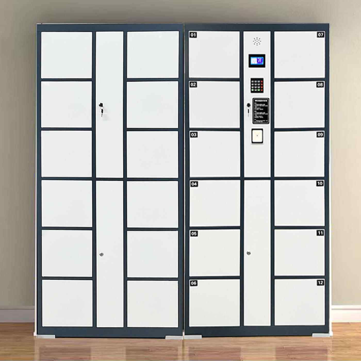 超市快递电子储物柜商场微信扫码刷卡指纹多系统寄存柜智能存包柜