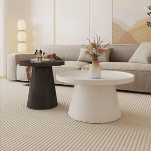 茶几小户型出租房公寓客厅家用铁艺床头柜边几大小圆高低组合茶几