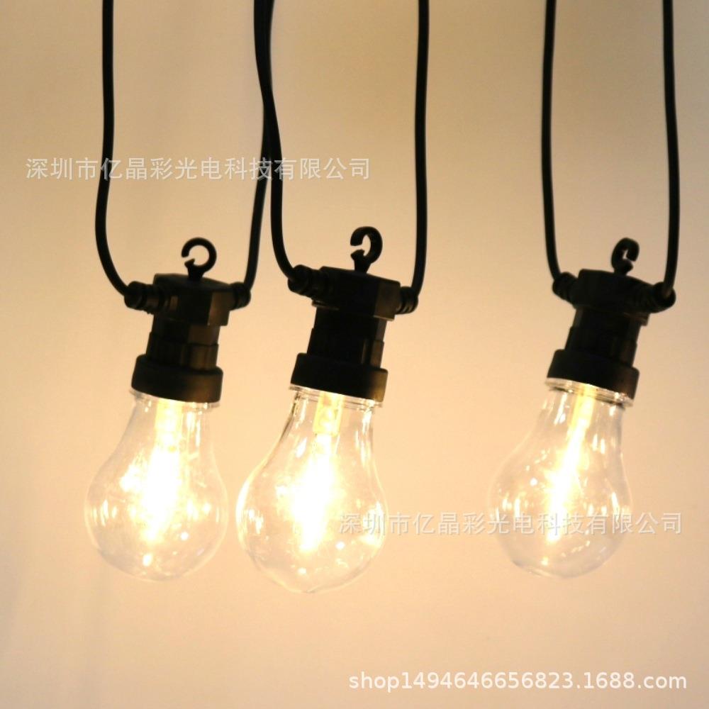 LED灯丝灯圣诞婚礼装饰灯户外灯派对防水灯泡低压热销彩灯串星星