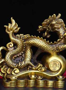 新款直销黄铜生肖马摆件 铜如意龙马精神 家居办公装饰创意礼品工