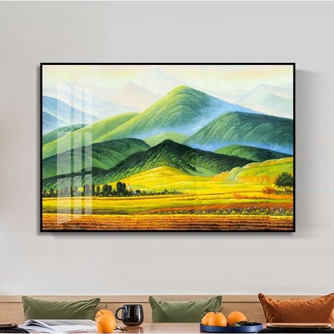 巨人山风景挂画靠山画客厅沙发背景墙装饰有山无水青山图东墙壁画