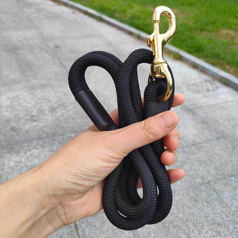 牵狗绳纯铜扣加粗加长遛狗绳中大型犬马犬金毛拉布拉多狗炼 炼 牵