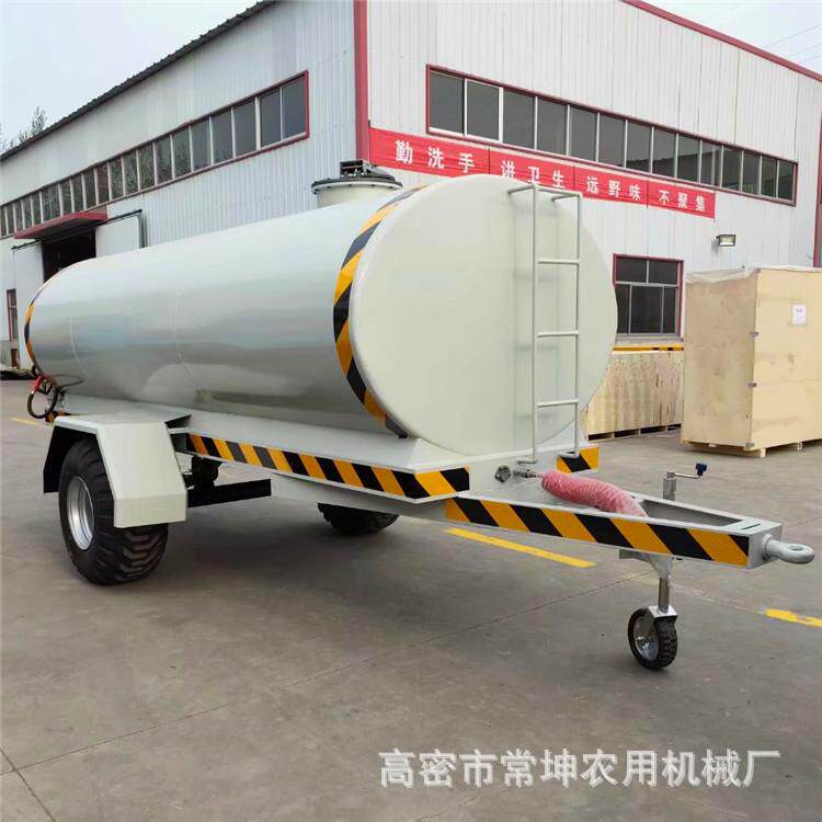 重型平板拖车设备底盘6吨水罐拖车道路绿化全挂拖车油罐平板拖车