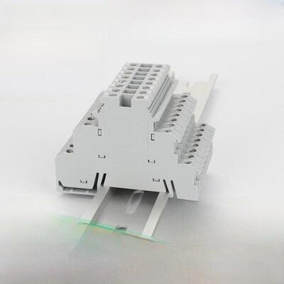 Dikd1.5三层传感器端子排式螺杆式导轨式Uk三层端子座0.2-2.5mm