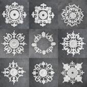 饰雕花圆型石膏线 石膏线 客厅吊顶灯装 欧式 线 线灯盘拼花圆盘法式