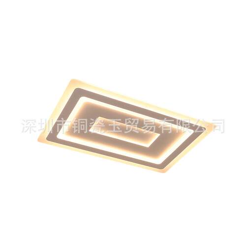 现代简约大气创意客厅灯具主卧室LED长方正方形亚克力白色吸顶灯