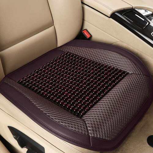 木珠汽车坐垫夏季单片透气防滑免绑无靠背三件套夏天通风竹席凉垫