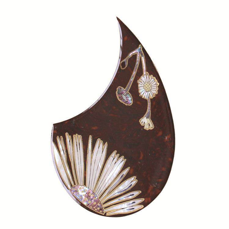 吉他弹性软胶护板 赛璐珞 亚克力 玫瑰木 枫木 丝印 雕刻 镶嵌