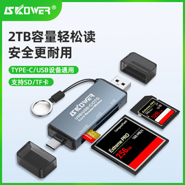 SKOWER读卡器多合一万能usb3.0高速读写相机卡tf卡cf卡内存卡typec网线转接口usb转网口适用手机电脑拓展坞