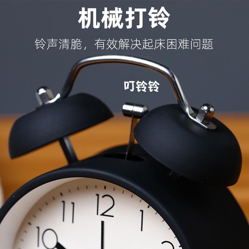 小闹钟创意个性学生儿童床头静音台式石英钟桌面小摆件电子时钟表