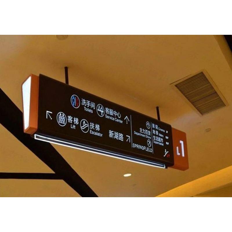 吊牌灯箱定制医院地下车库商场吊牌超市悬挂指示牌双面灯箱广告牌