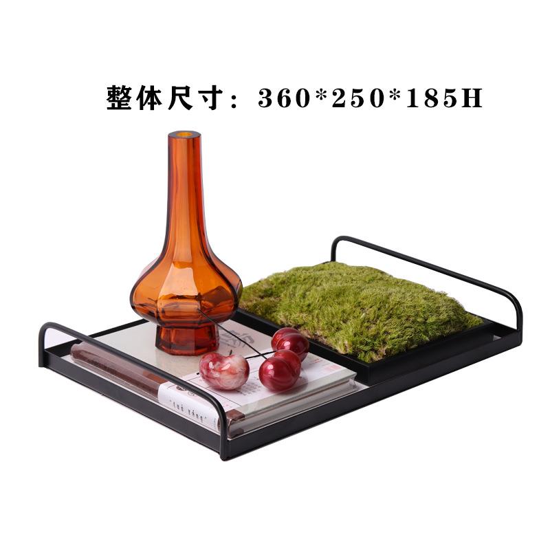 创意新中式禅意陶瓷茶具金属托盘套装组合桌面摆件博古架书房摆设