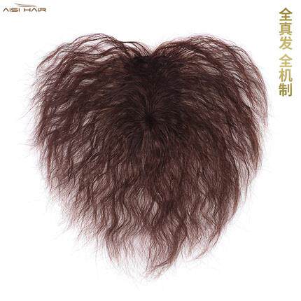 高档假发片一片无痕隐形补补卷发片遮白发头顶发块假发女式短发发