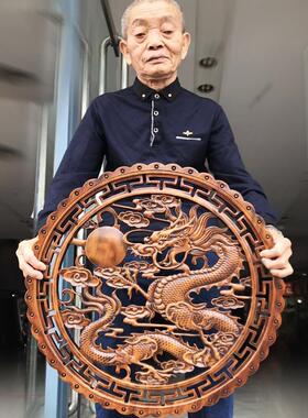 中式餐桌东阳木雕摆件福字实木象客厅门对门化解挂件招财风水卧室
