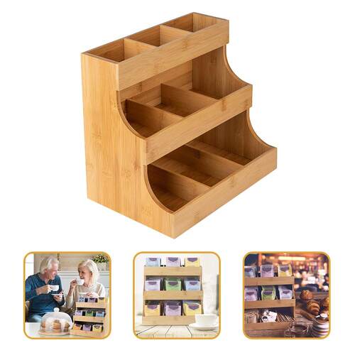 Teabag Display Box Wooden Tea Bag Racks Tea Storage Sugar Pa