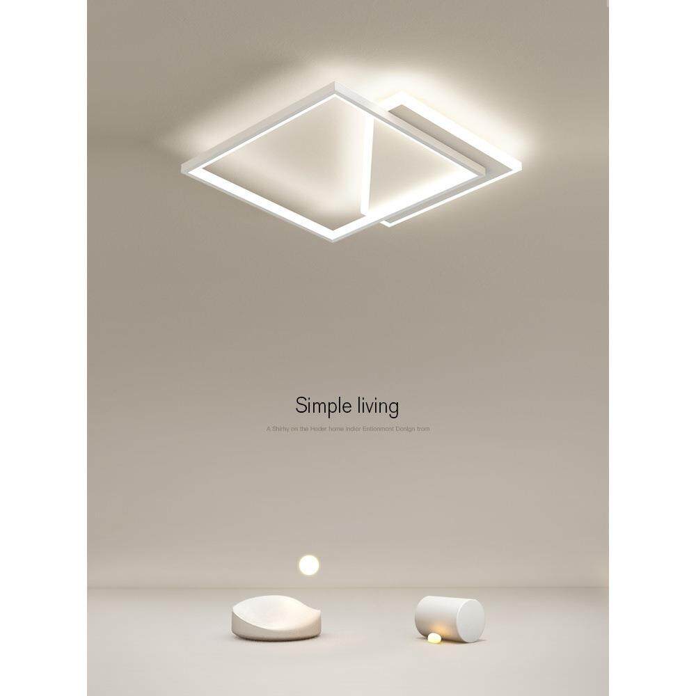 北欧主卧室灯几何灯创意个性方形镂空灯简约现代led吸顶灯书房灯