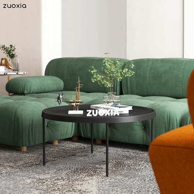 北欧客厅铁艺茶几小户型圆形桌子现代简约日式网红创意边角几组合