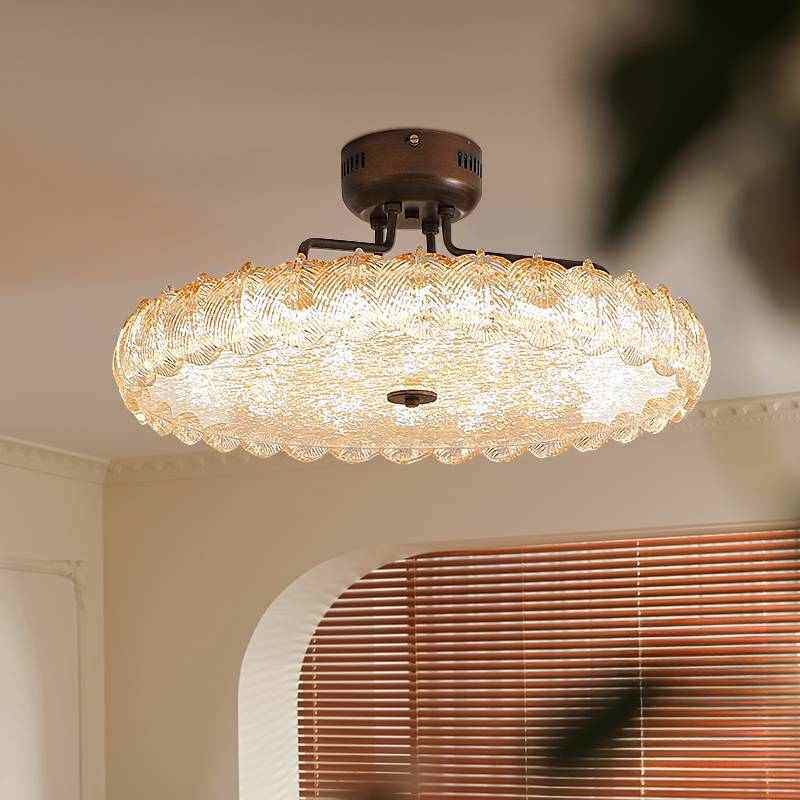 法式中古卧室吸顶灯轻奢高级感金箔客厅灯现代简约书房智能灯具,家装灯饰光源,智能吸顶灯,淘宝优惠券,粉丝福利购,淘宝优惠卷