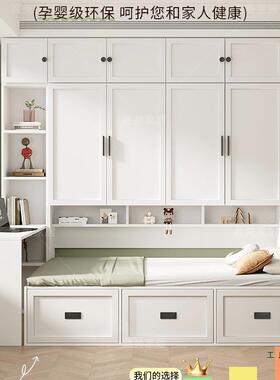 实木衣柜床户一床体柜柜组合定制多功能储物侧床小F99MS7J5型榻榻