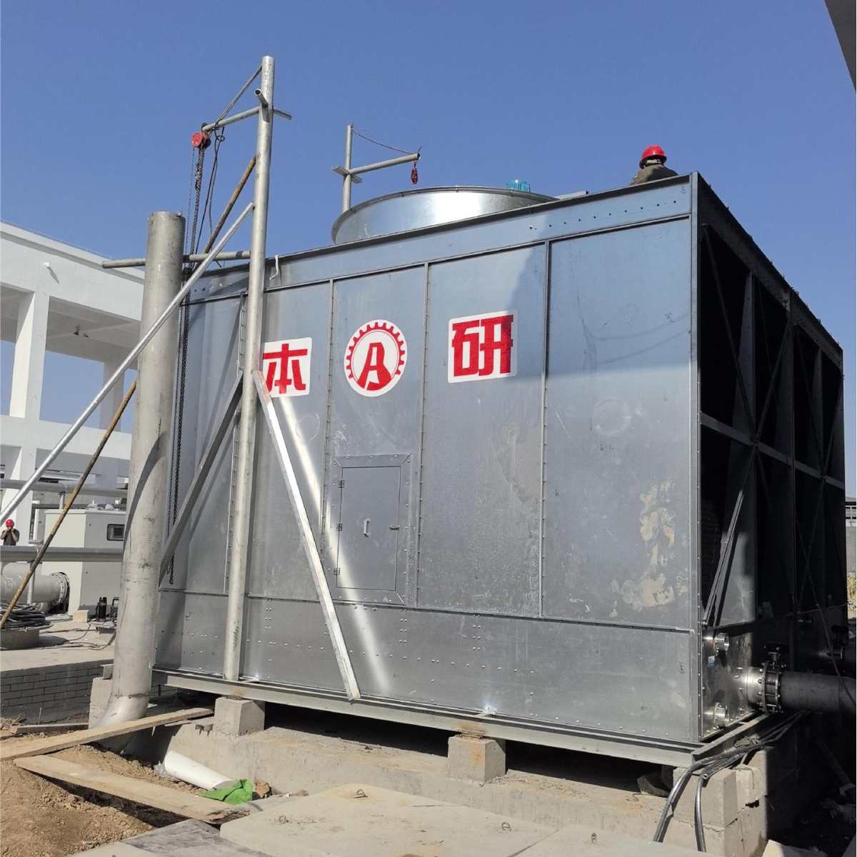 全钢横流冷却塔 开式逆流冷却水塔 运行稳定恒压供水 挤出机专用