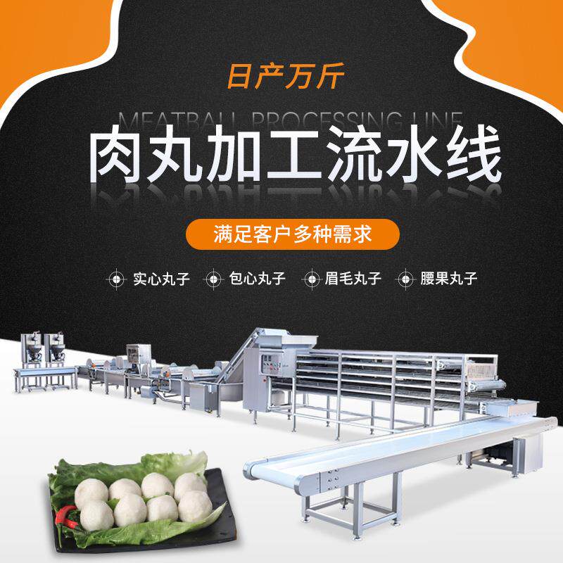 大型全自动肉丸生产线鱼丸加工流水线设备全套制作牛肉丸设备