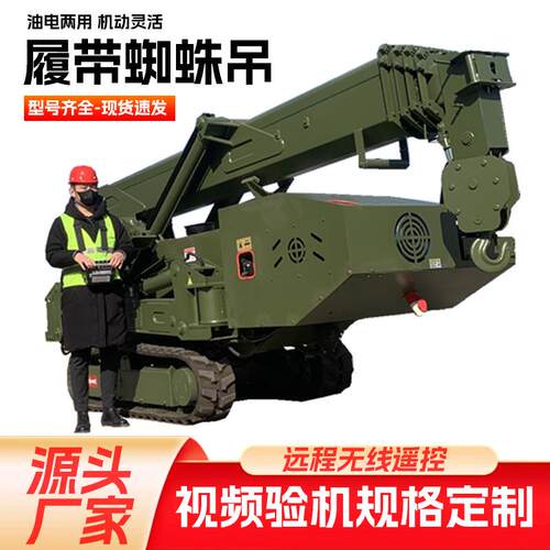 履带自走式蜘蛛吊油电两用电力抢修微型吊车室内吊装微型起重吊机