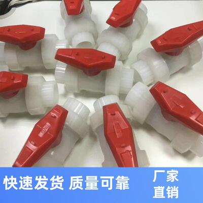 PVDF白色耐高温双活接承插球阀厂家现货直销热熔承插塑料管件