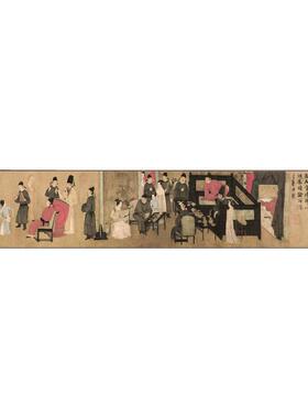十大传世画局部图丝水绸画卷轴绢画宣纸画画名F76T75M9仿古画国画
