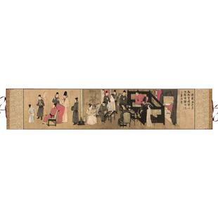 WBZ7十大传世名画局部图丝绸画卷轴画绢画宣纸画仿古画国画水墨画