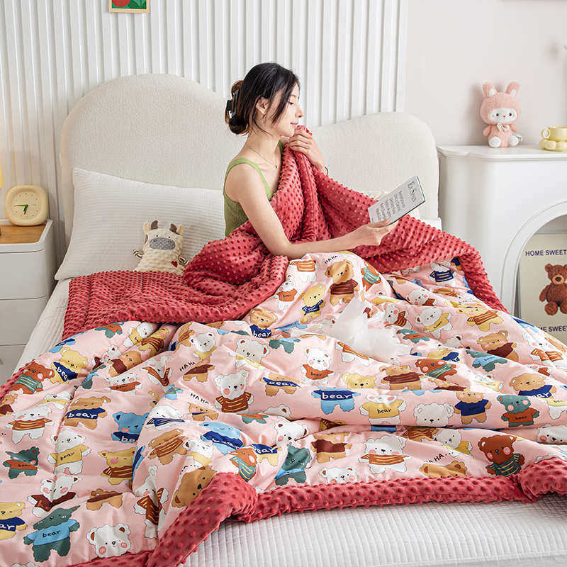 全棉豆豆绒春秋被空调被纯棉被子被芯单人儿童双人保暖冬被可水洗,床上用品,化纤被,淘宝优惠券,粉丝福利购,淘宝优惠卷