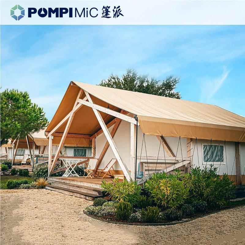 乡村振兴文旅营地E40屋露脊帐户外营复古屋木结构帐篷民篷宿帐篷