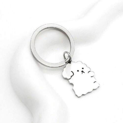 1Pair Matching Lovers Keychain Stainless Steel Key