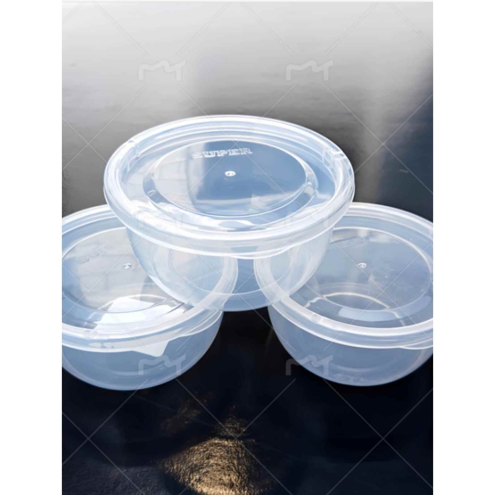 透明塑料保鲜盒300ML圆形食品盒留样小盒酱料佐料辅食塑料收纳盒