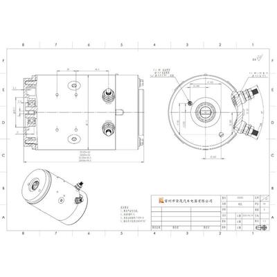 12v/24v汽车尾板电机 2200W有刷直流电机 动力单元电机油泵电机